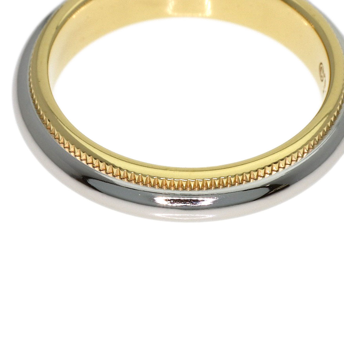 TIFFANY&Co. Milgrain Ring K18 Yellow Gold PT950Ladies [Used]