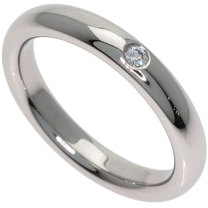 TIFFANY&Co. Classic band 1P Diamond Ring Platinum PT950 Ladies [Used]