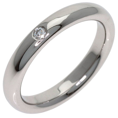 TIFFANY&Co. Classic band 1P Diamond Ring Platinum PT950 Ladies [Used]