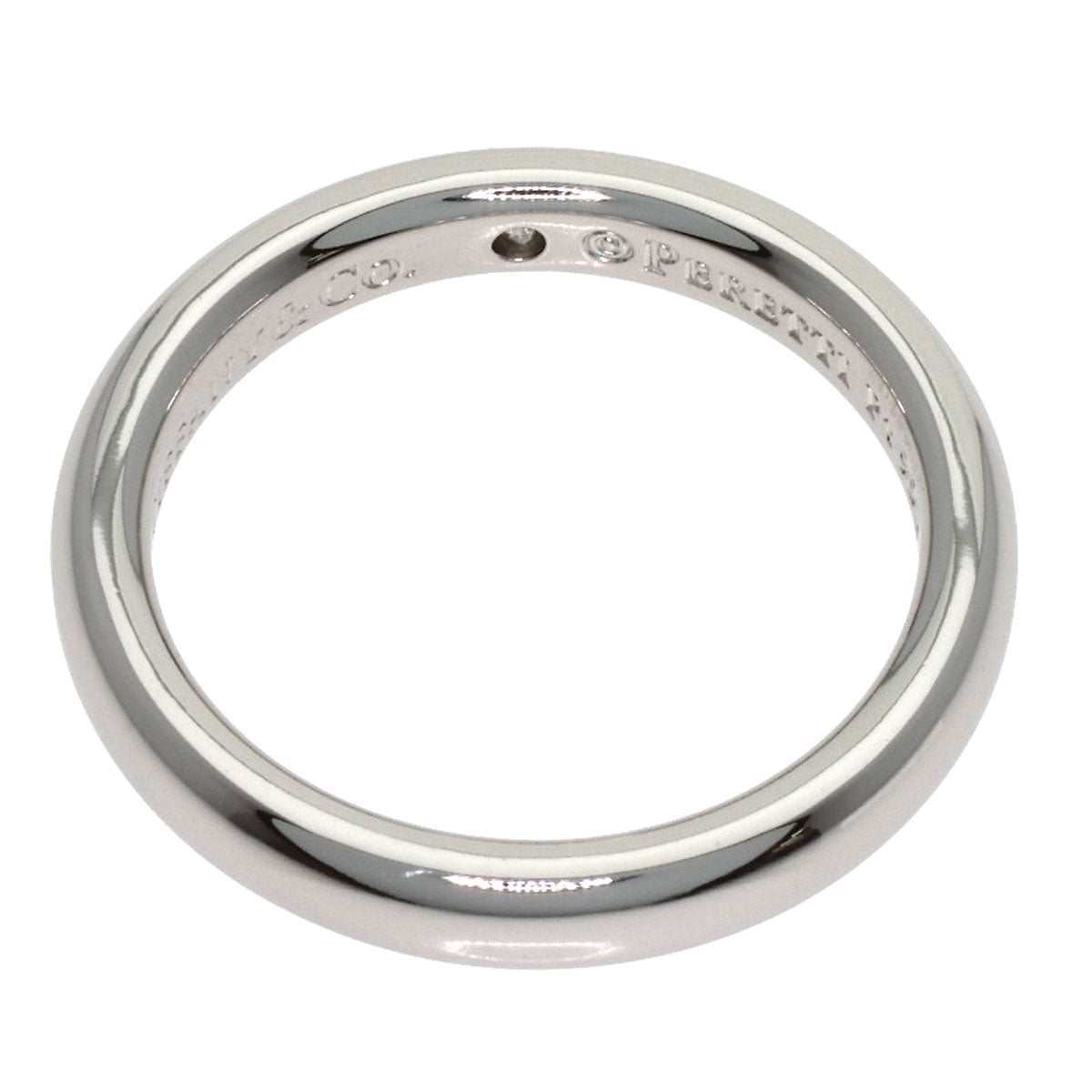 TIFFANY&Co. Classic band 1P Diamond Ring Platinum PT950 Ladies [Used]