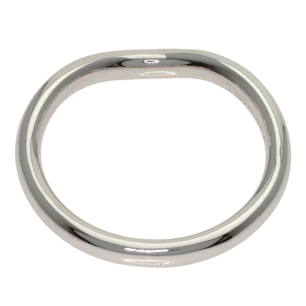 TIFFANY&Co. Curved band 3P Diamond Ring Platinum PT950 Ladies [Used]