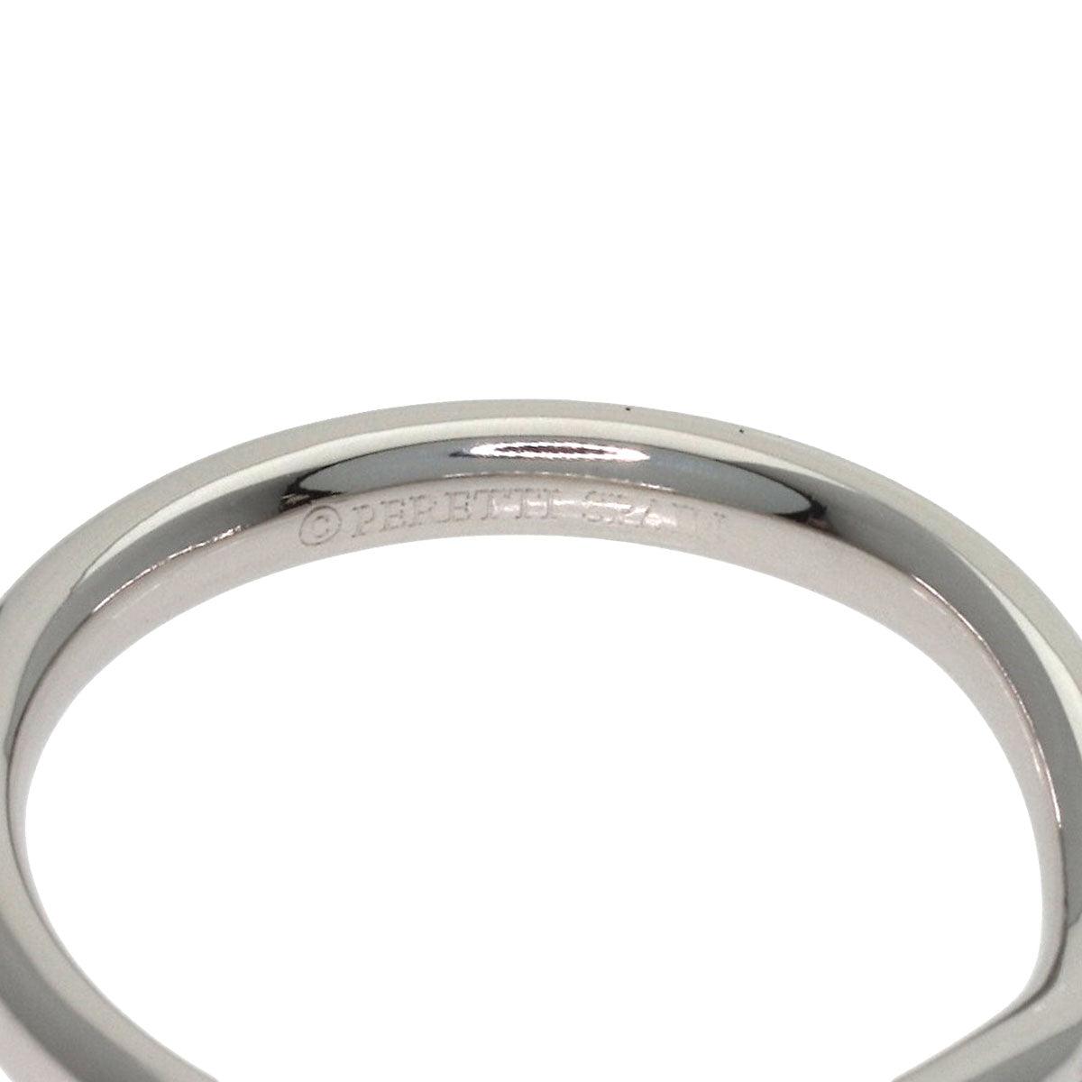 TIFFANY&Co. Curved band 3P Diamond Ring Platinum PT950 Ladies [Used]