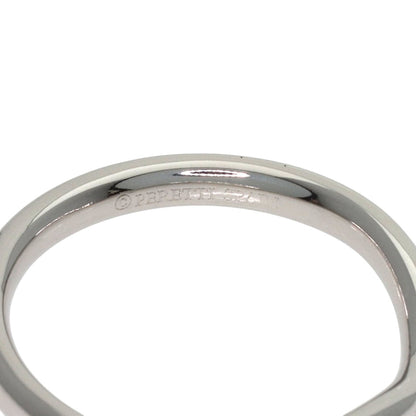 TIFFANY&Co. Curved band 3P Diamond Ring Platinum PT950 Ladies [Used]
