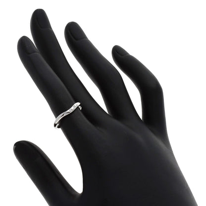 TIFFANY&Co. Curved band 3P Diamond Ring Platinum PT950 Ladies [Used]