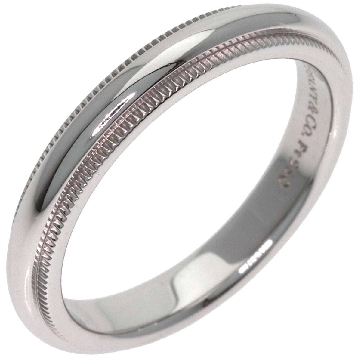 TIFFANY&Co. Milgrain Ring Platinum PT950 Ladies [Used]