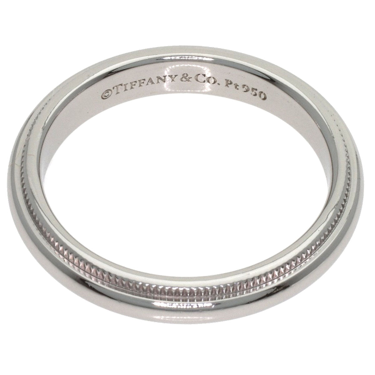 TIFFANY&Co. Milgrain Ring Platinum PT950 Ladies [Used]