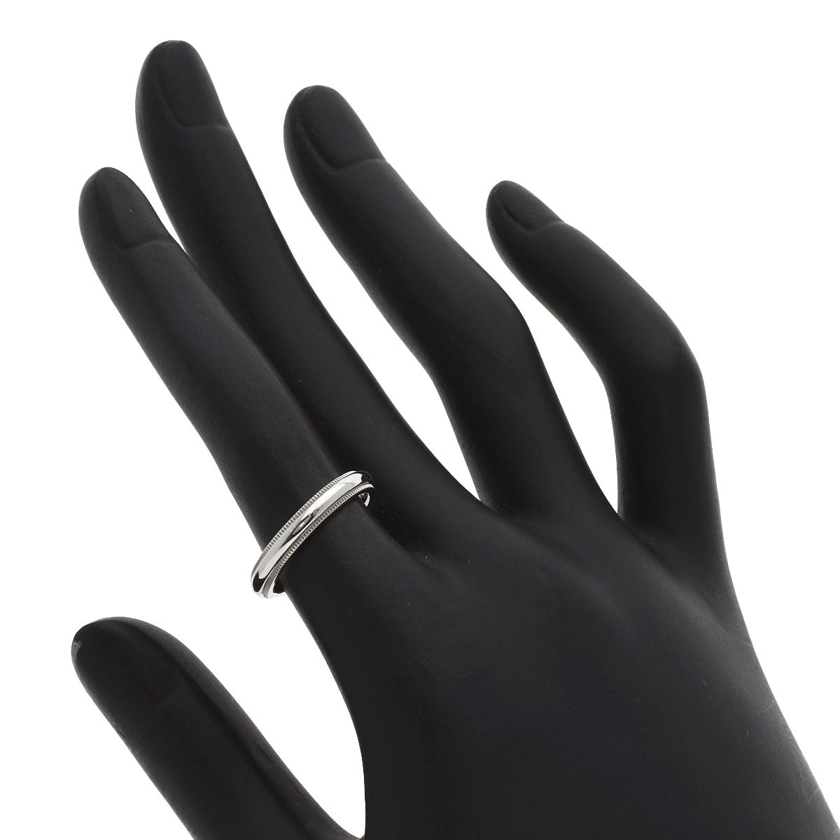 TIFFANY&Co. Milgrain Ring Platinum PT950 Ladies [Used]