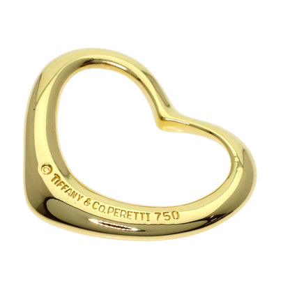 TIFFANY&Co. Open heart Pendant top K18 Yellow Gold Ladies [Used]