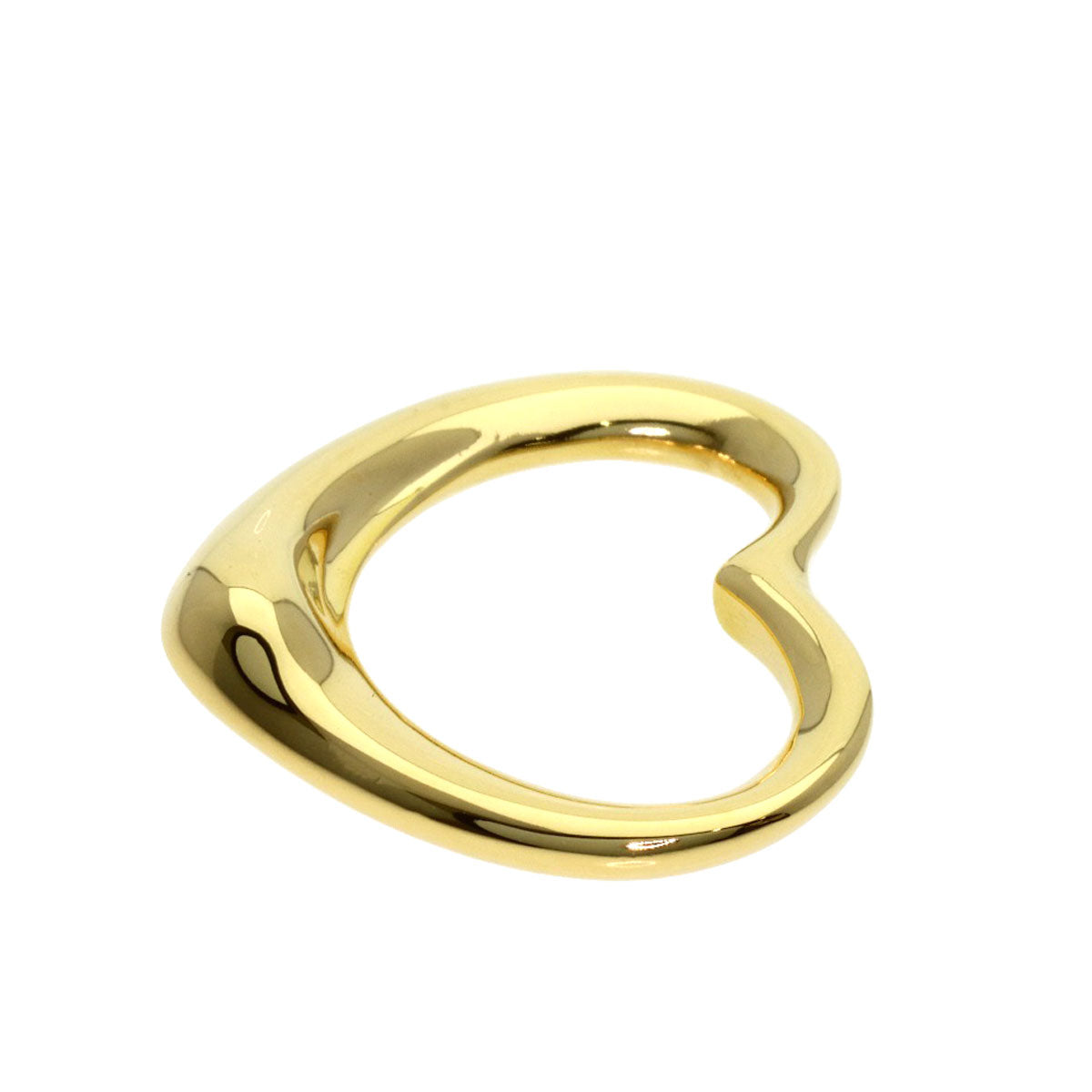 TIFFANY&Co. Open heart Pendant top K18 Yellow Gold Ladies [Used]