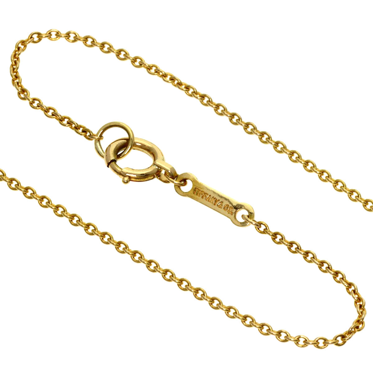 TIFFANY&Co. Open heart Necklace K18 Yellow Gold Ladies [Used]