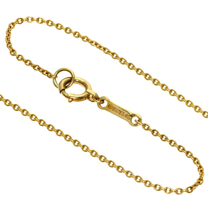 TIFFANY&Co. Open heart Necklace K18 Yellow Gold Ladies [Used]