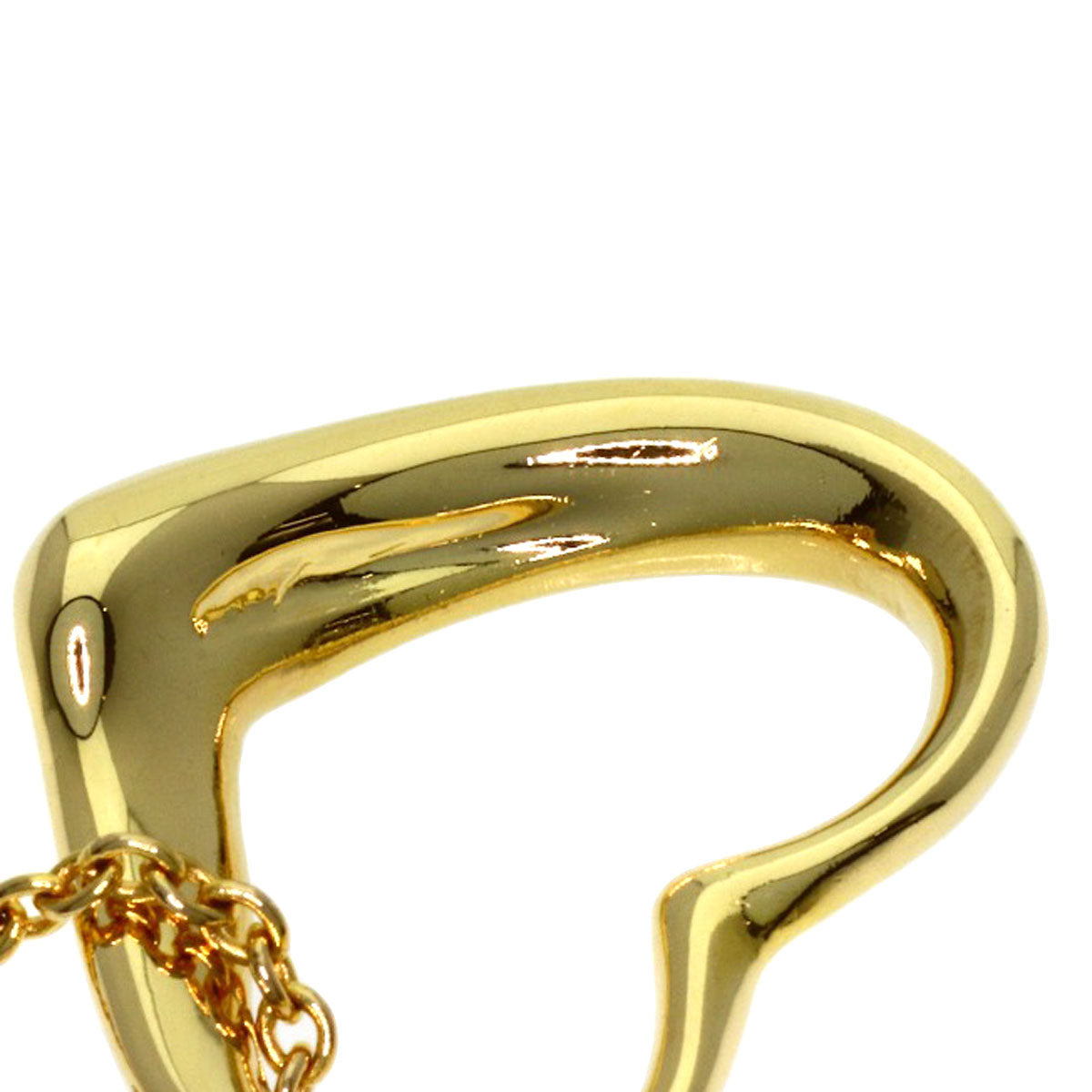 TIFFANY&Co. Open heart Necklace K18 Yellow Gold Ladies [Used]