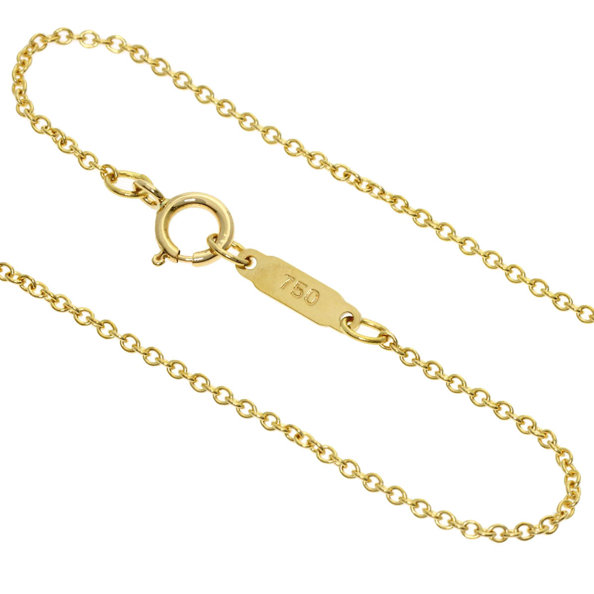 TIFFANY&Co. Heart ribbon Necklace K18 Yellow Gold Ladies [Used]
