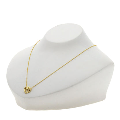 TIFFANY&Co. Heart ribbon Necklace K18 Yellow Gold Ladies [Used]