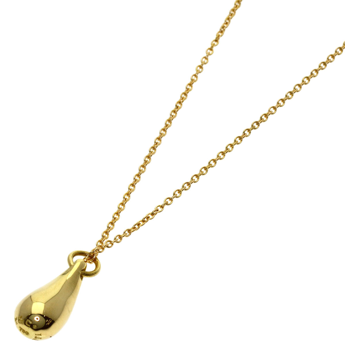TIFFANY&Co. teardrop Necklace K18 Yellow Gold Ladies [Used]