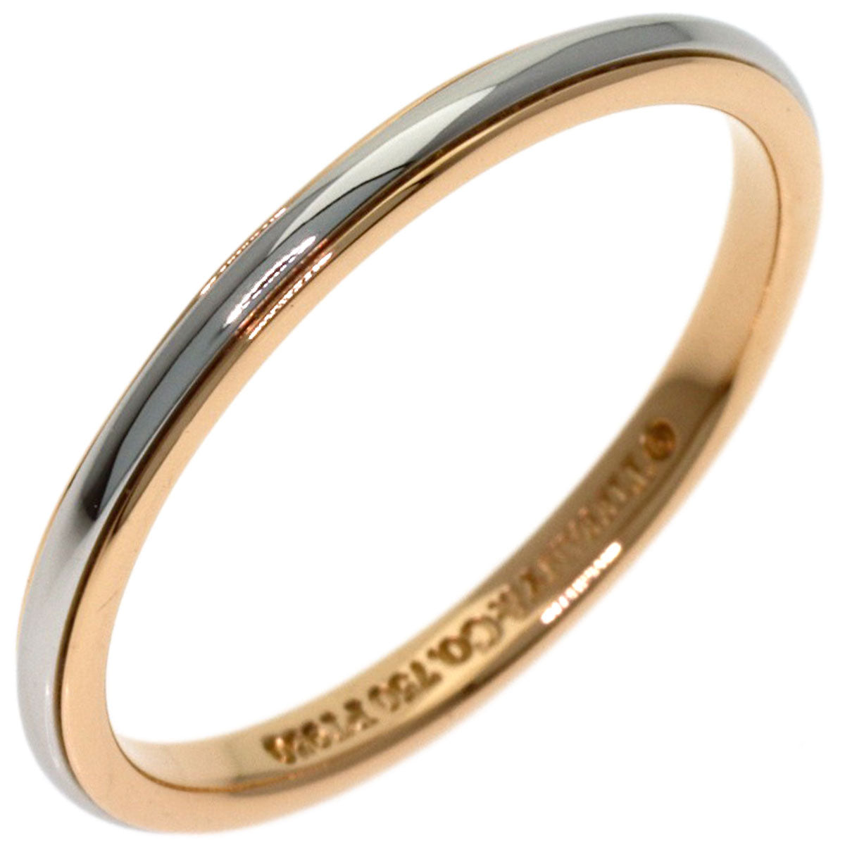 TIFFANY&Co. wedding Ring K18 Pink Gold PT950Ladies [Used]
