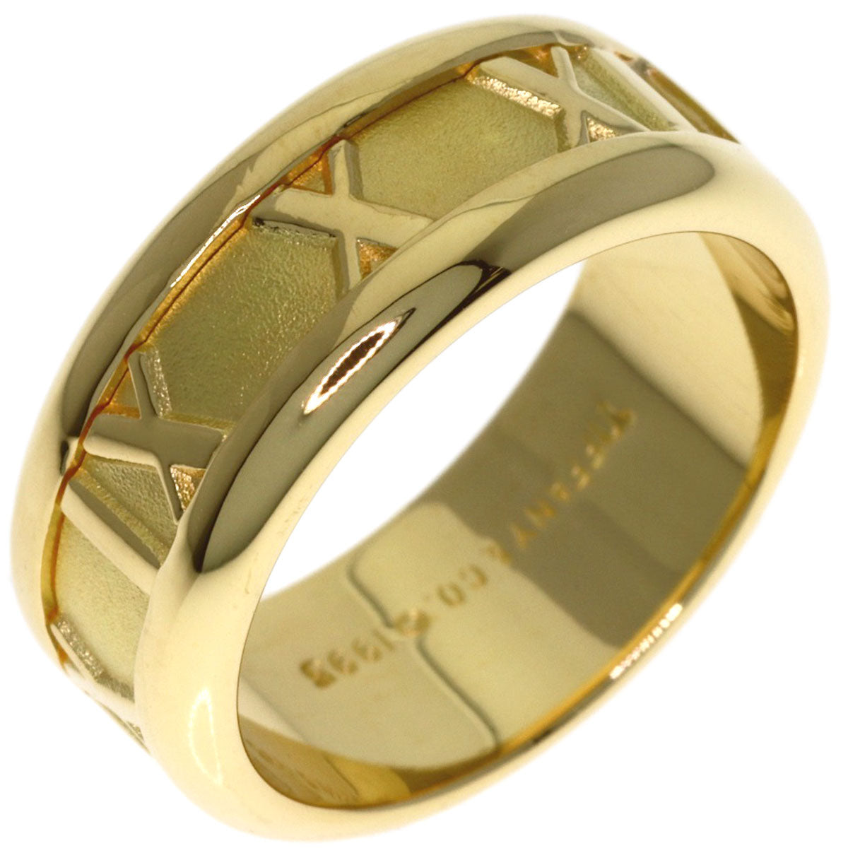 TIFFANY&Co. Atlas Ring K18 Yellow Gold Ladies [Used]