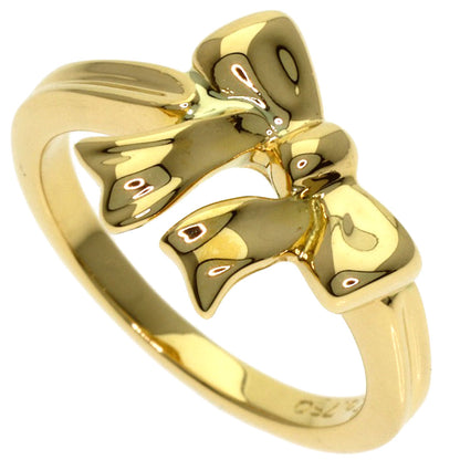 TIFFANY&Co. ribbon Ring K18 Yellow Gold Ladies [Used]