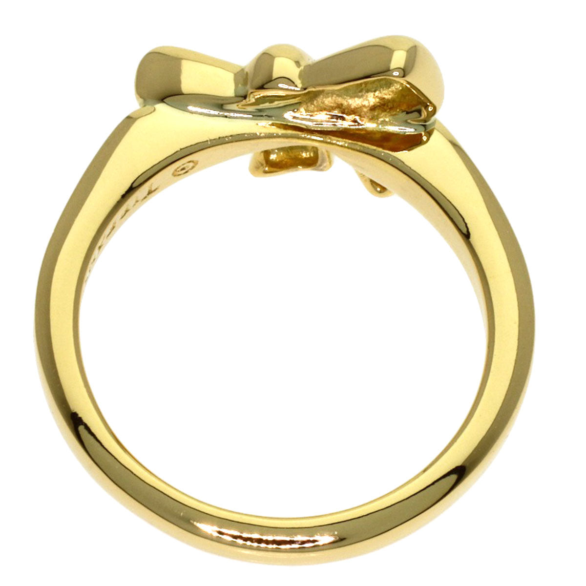 TIFFANY&Co. ribbon Ring K18 Yellow Gold Ladies [Used]