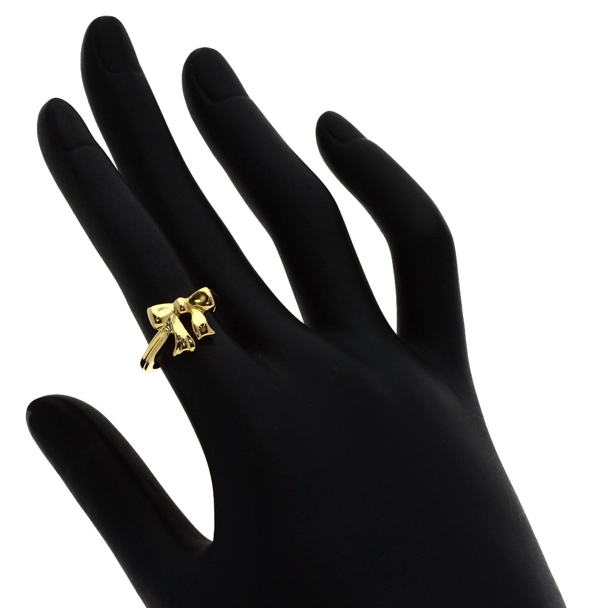 TIFFANY&Co. ribbon Ring K18 Yellow Gold Ladies [Used]
