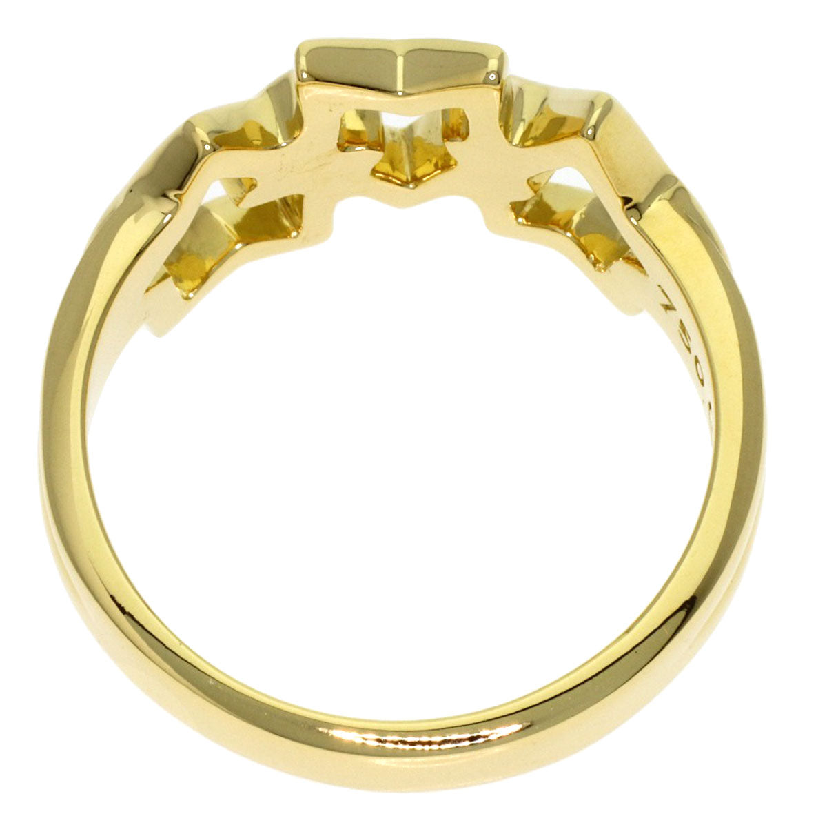 TIFFANY&Co. Triple star Ring K18 Yellow Gold Ladies [Used]