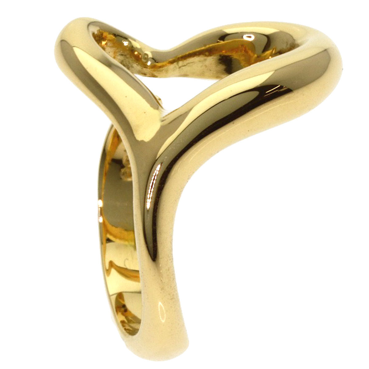 TIFFANY&Co. Open heart Ring K18 Yellow Gold Ladies [Used]