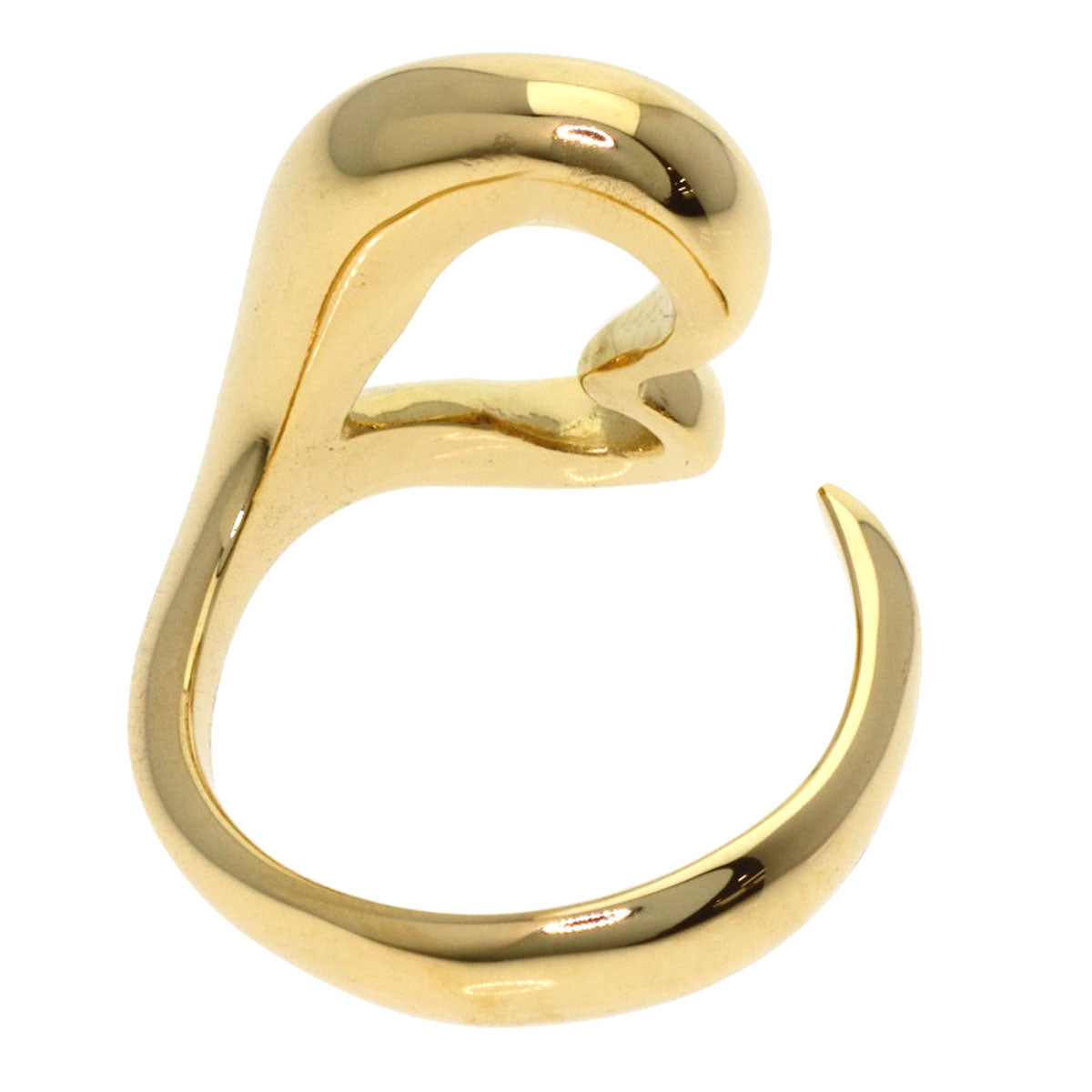 TIFFANY&Co. Open heart Ring K18 Yellow Gold Ladies [Used]