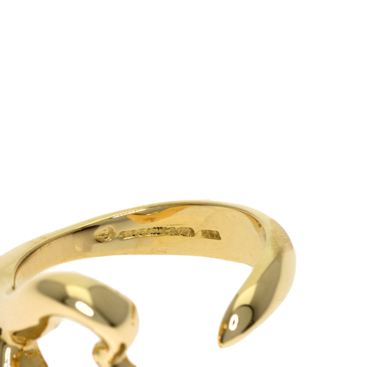 TIFFANY&Co. Open heart Ring K18 Yellow Gold Ladies [Used]