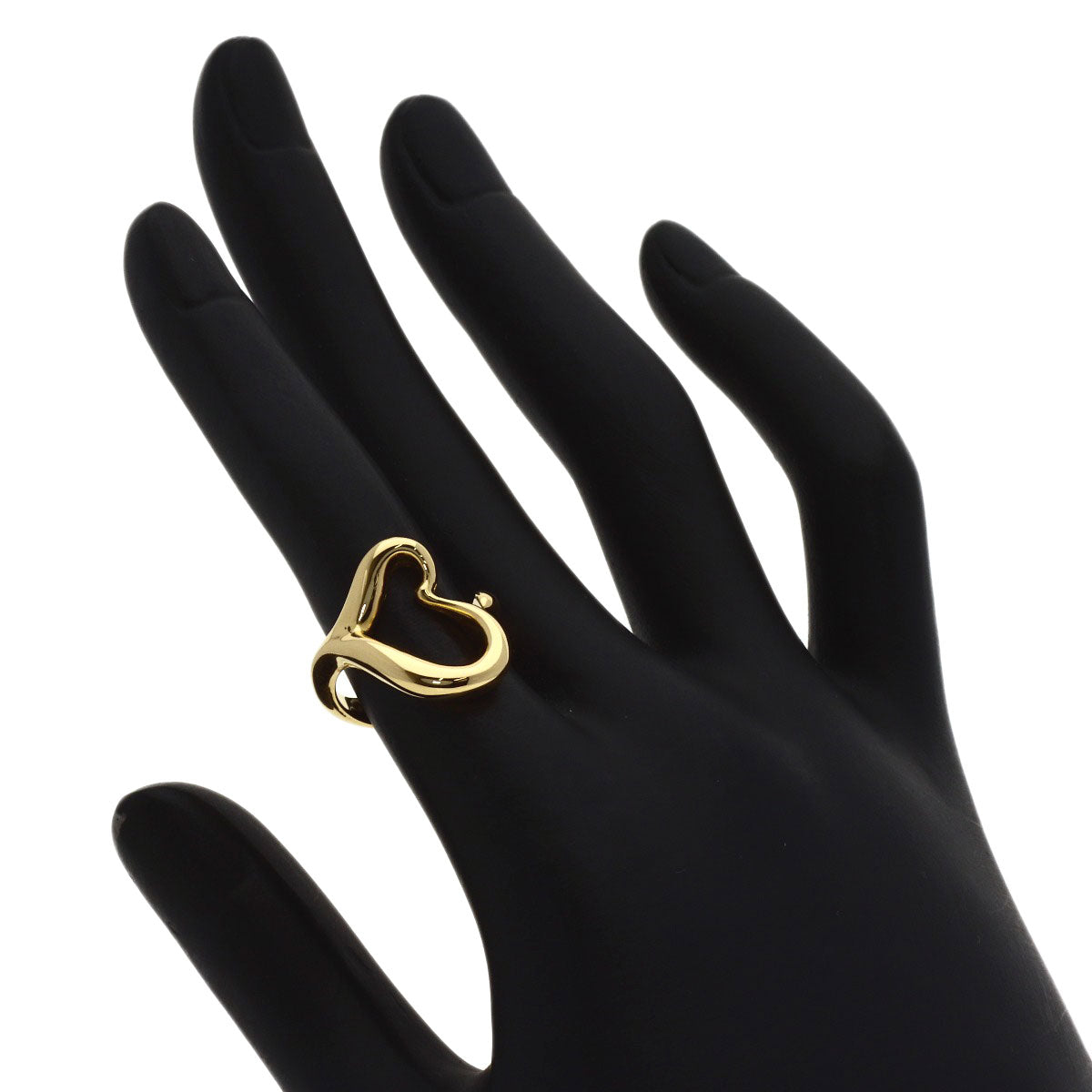 TIFFANY&Co. Open heart Ring K18 Yellow Gold Ladies [Used]