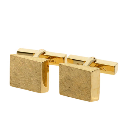 TIFFANY&Co. Square motif cuffs K14 Yellow Gold mens [Used]