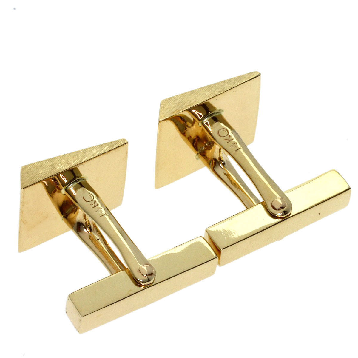 TIFFANY&Co. Square motif cuffs K14 Yellow Gold mens [Used]