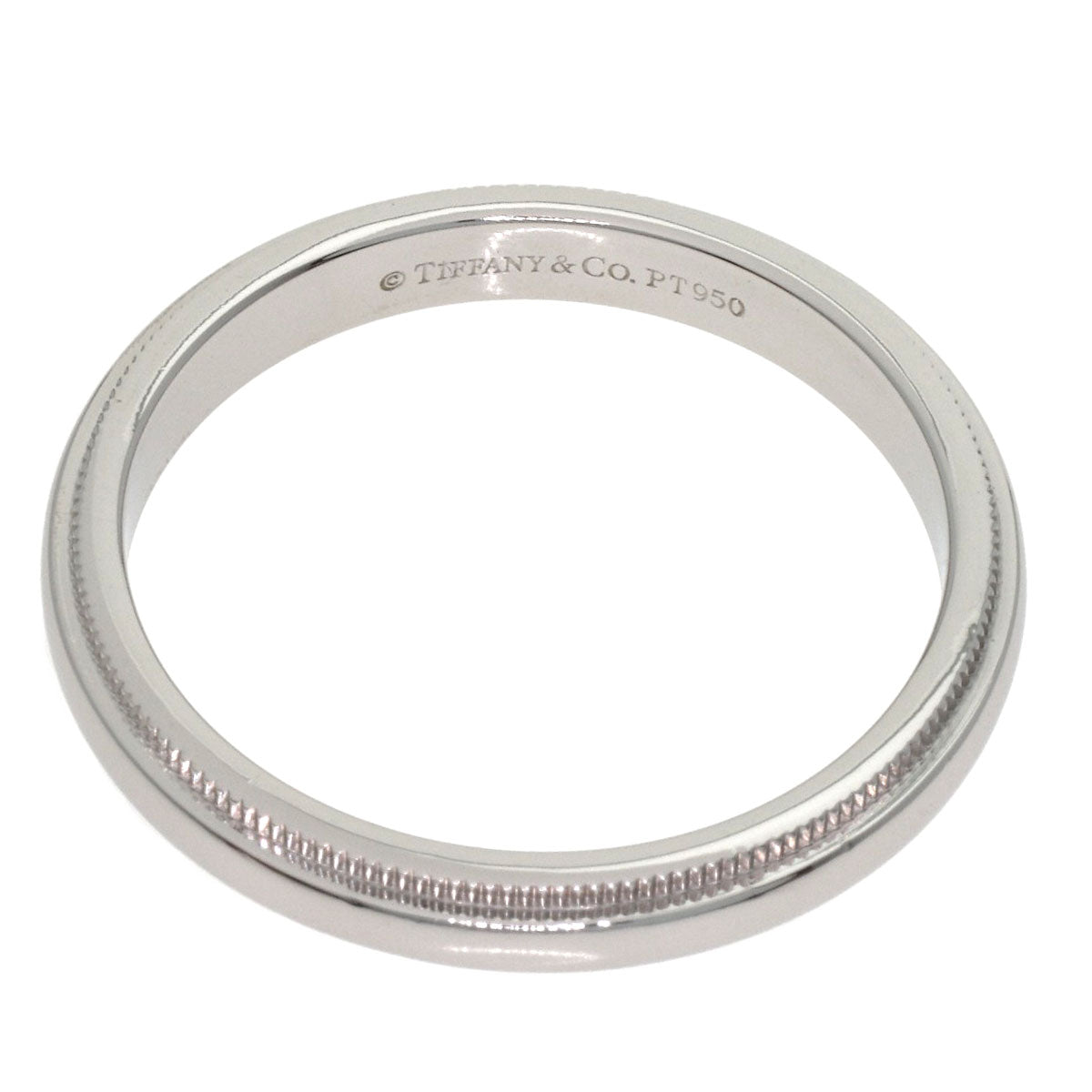 TIFFANY&Co. Milgrain Ring Platinum PT950 Ladies [Used]