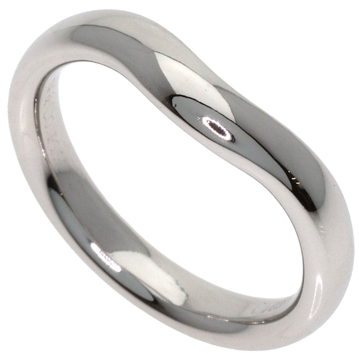 TIFFANY&Co. Curved band Ring Platinum PT950 Ladies [Used]