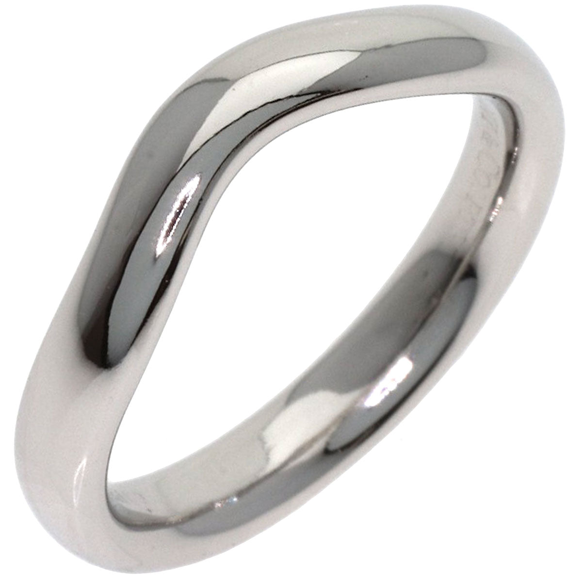 TIFFANY&Co. Curved band Ring Platinum PT950 Ladies [Used]
