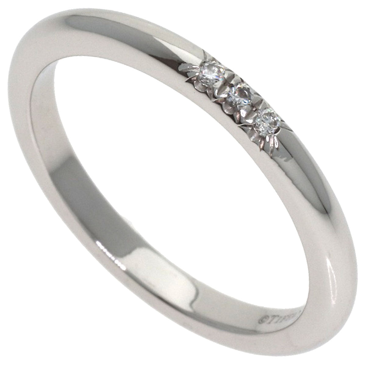 TIFFANY&Co. Forever 3P Diamond Ring Platinum PT950 Ladies [Used]