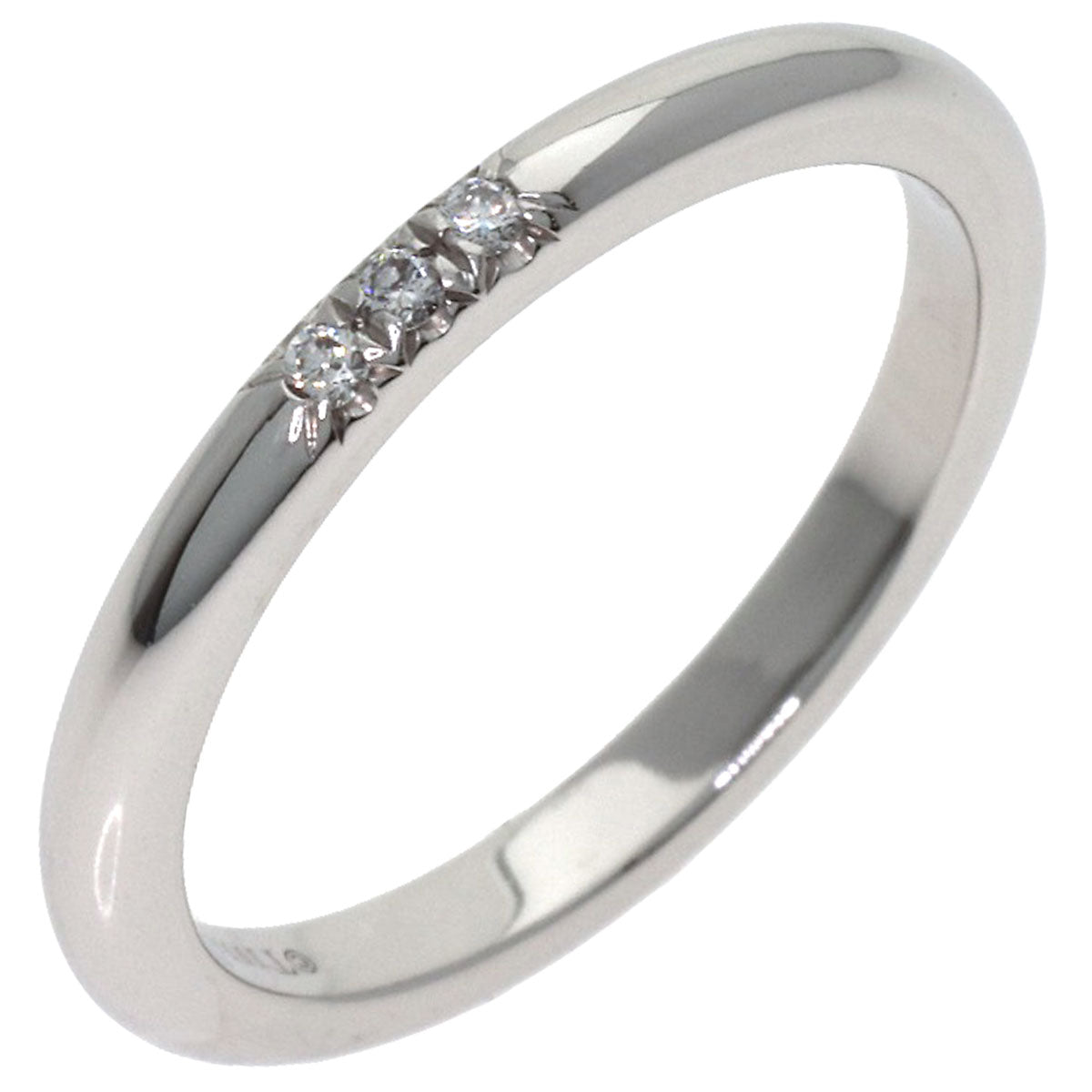 TIFFANY&Co. Forever 3P Diamond Ring Platinum PT950 Ladies [Used]