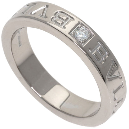 BVLGARI Double logo Diamond Ring K18 White Gold Ladies [Used]