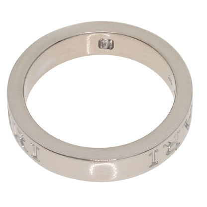 BVLGARI Double logo Diamond Ring K18 White Gold Ladies [Used]