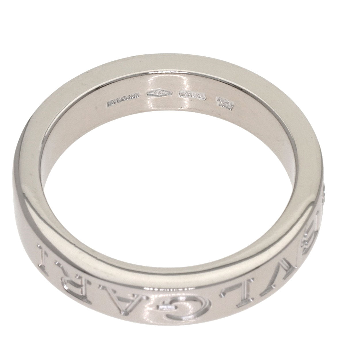 BVLGARI Double logo Diamond Ring K18 White Gold Ladies [Used]