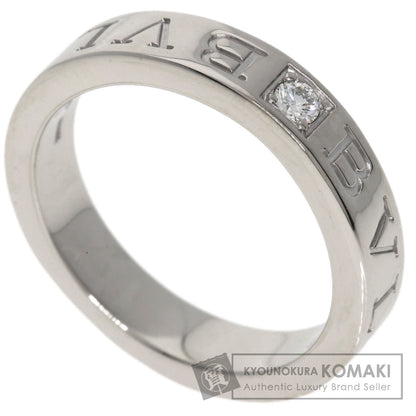 BVLGARI Double logo Diamond Ring K18 White Gold Ladies [Used]