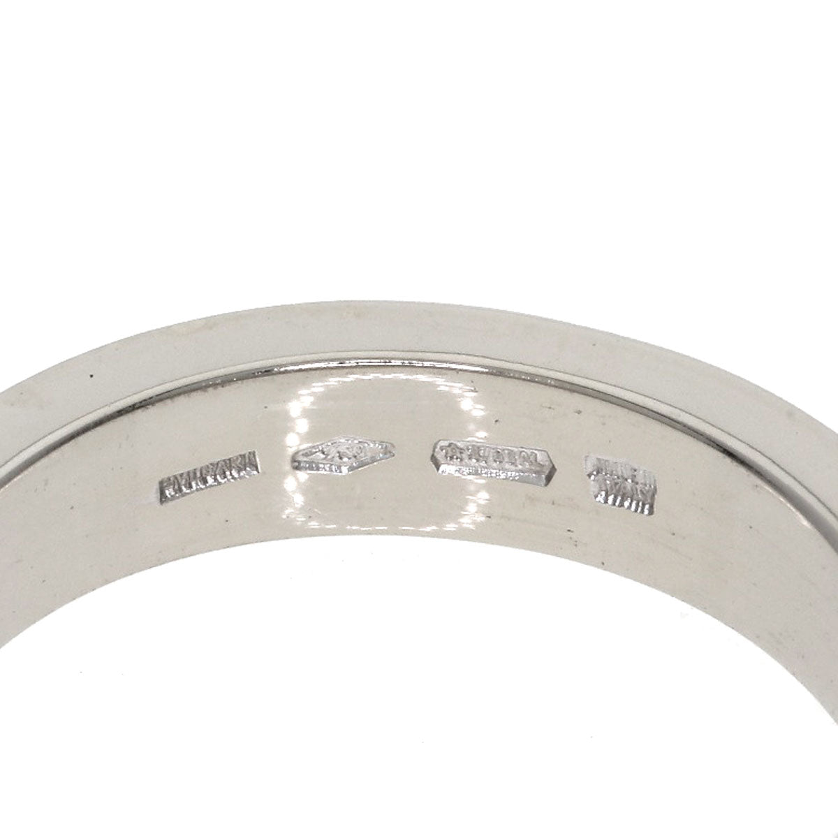 BVLGARI Double logo Diamond Ring K18 White Gold Ladies [Used]