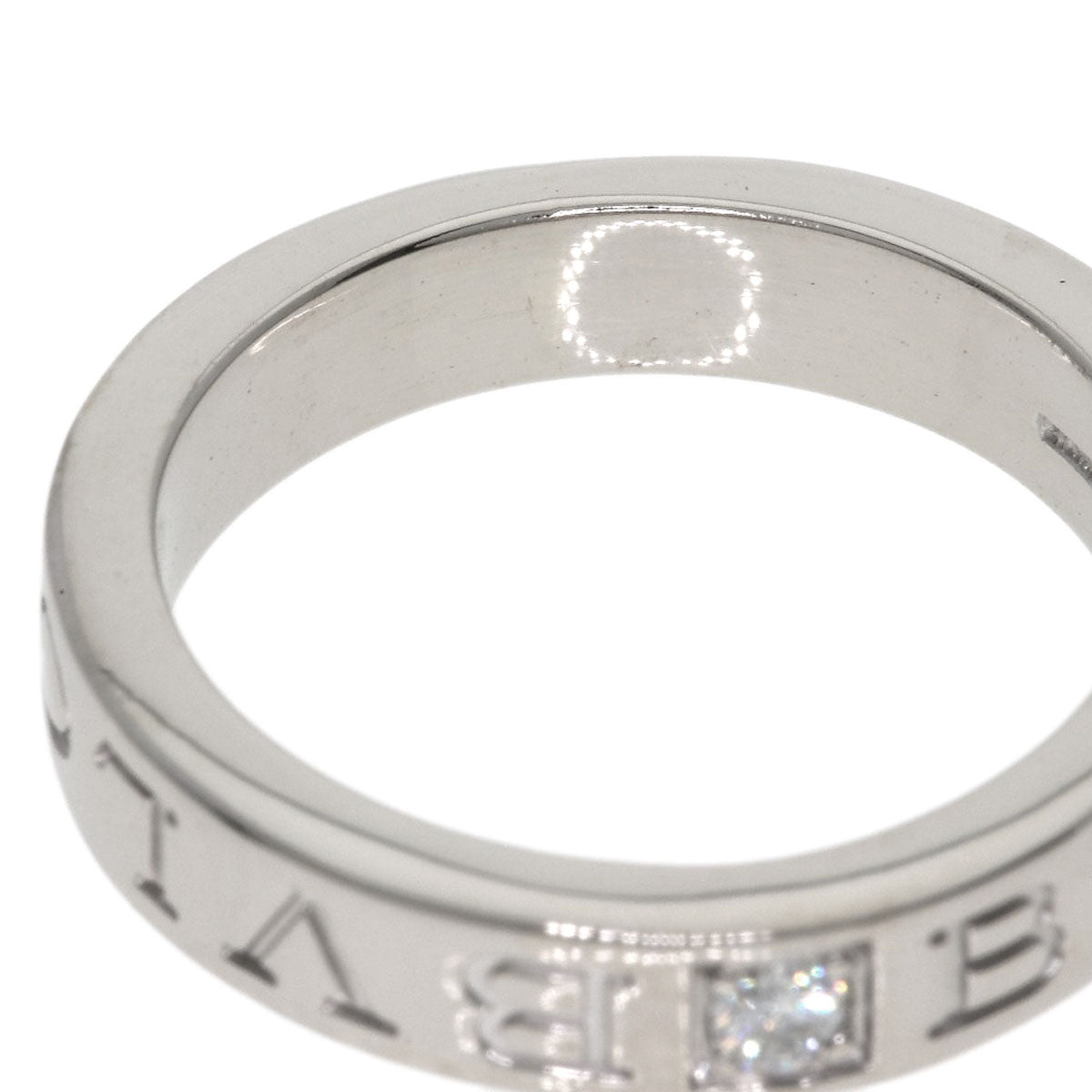 BVLGARI Double logo Diamond Ring K18 White Gold Ladies [Used]