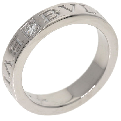 BVLGARI Double logo Diamond Ring K18 White Gold Ladies [Used]