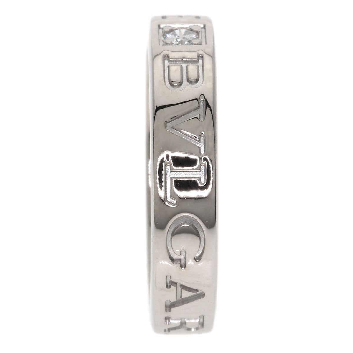 BVLGARI Double logo Diamond Ring K18 White Gold Ladies [Used]