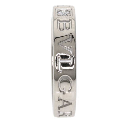 BVLGARI Double logo Diamond Ring K18 White Gold Ladies [Used]