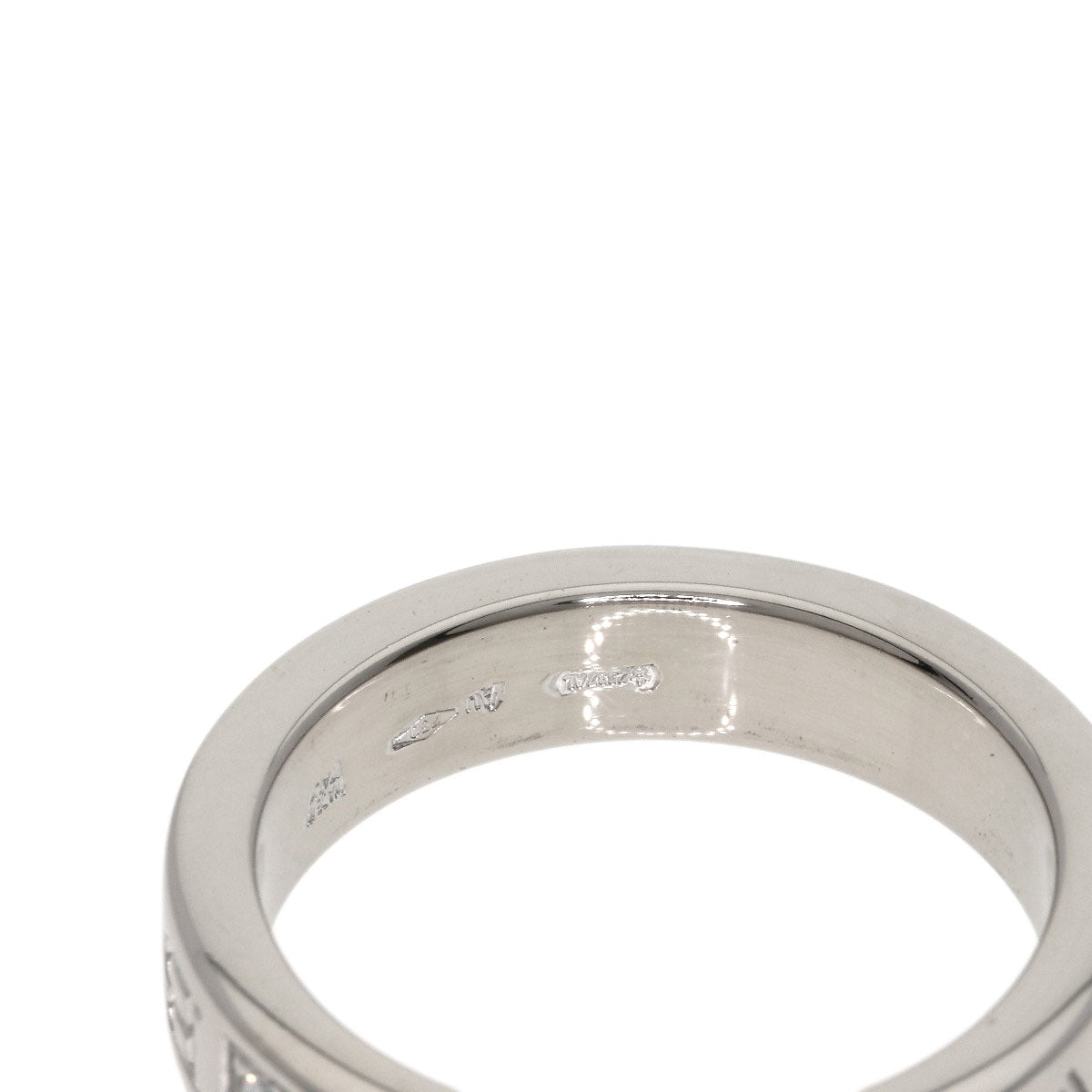 BVLGARI Double logo Diamond Ring K18 White Gold Ladies [Used]