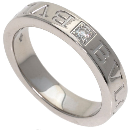 BVLGARI Double logo 1P Diamond Ring K18 White Gold Ladies [Used]