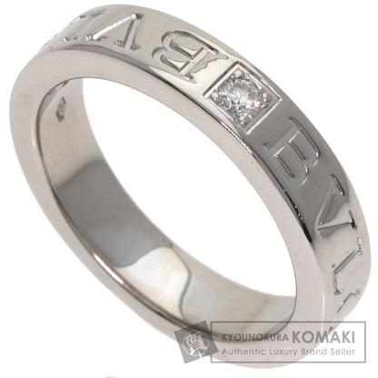 BVLGARI Double logo 1P Diamond Ring K18 White Gold Ladies [Used]