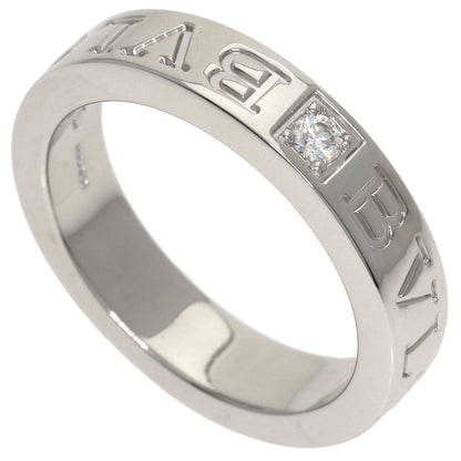 BVLGARI Double logo 1P Diamond Ring K18 White Gold Ladies [Used]