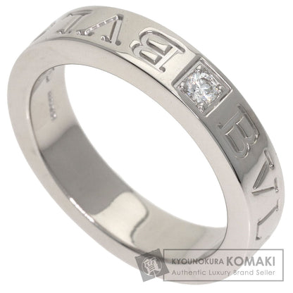 BVLGARI Double logo 1P Diamond Ring K18 White Gold Ladies [Used]